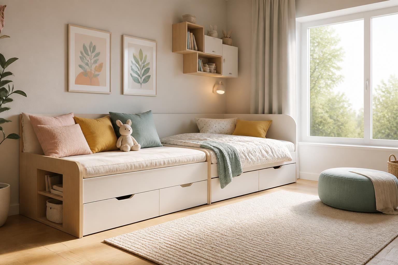 découvrez le lit enfant banquette, un meuble malin deux-en-un qui optimise l'espace de la chambre tout en offrant confort et praticité pour votre enfant.